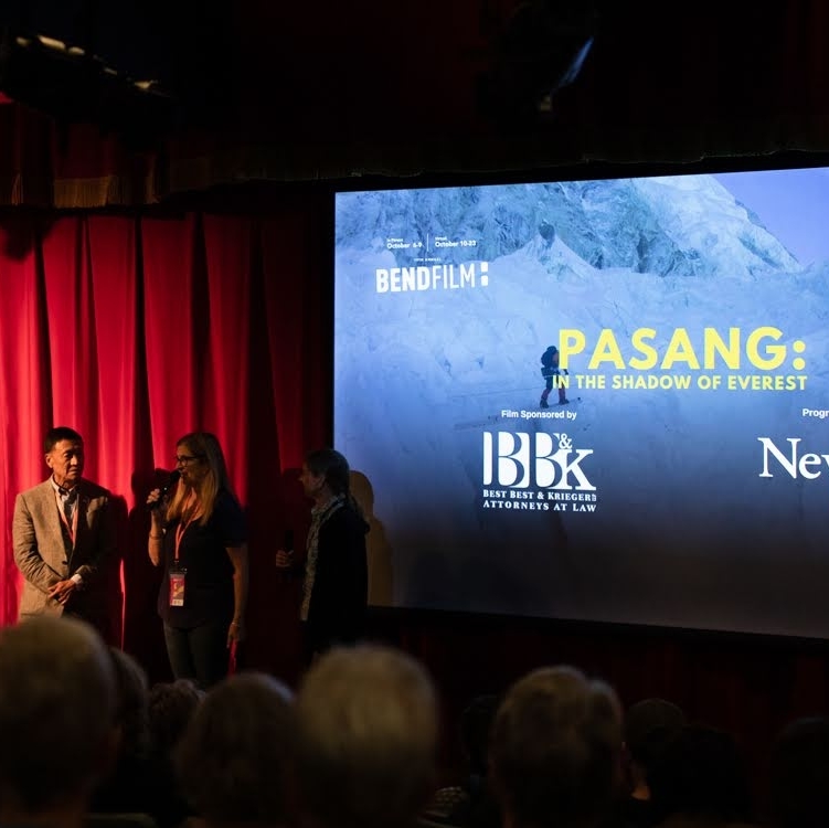 Nancy Svendsen at the screening of Pasang: In the Shadow of Everest at Bend Film