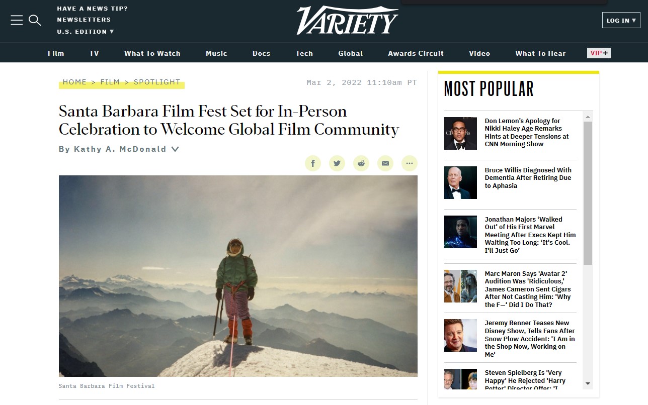 Variety highlights Pasang: In the Shadow of Everest