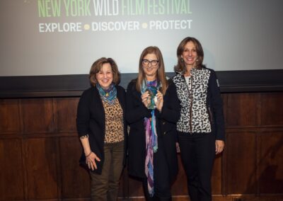 Nancy with the Wild Spirit award pictured with New York Wild staff