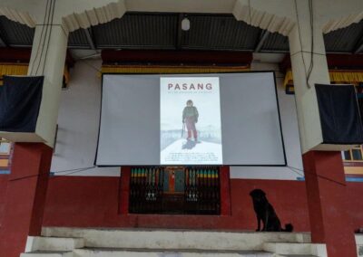 The screening of Pasang: In the Shadows of Everest in Lukla, Nepal