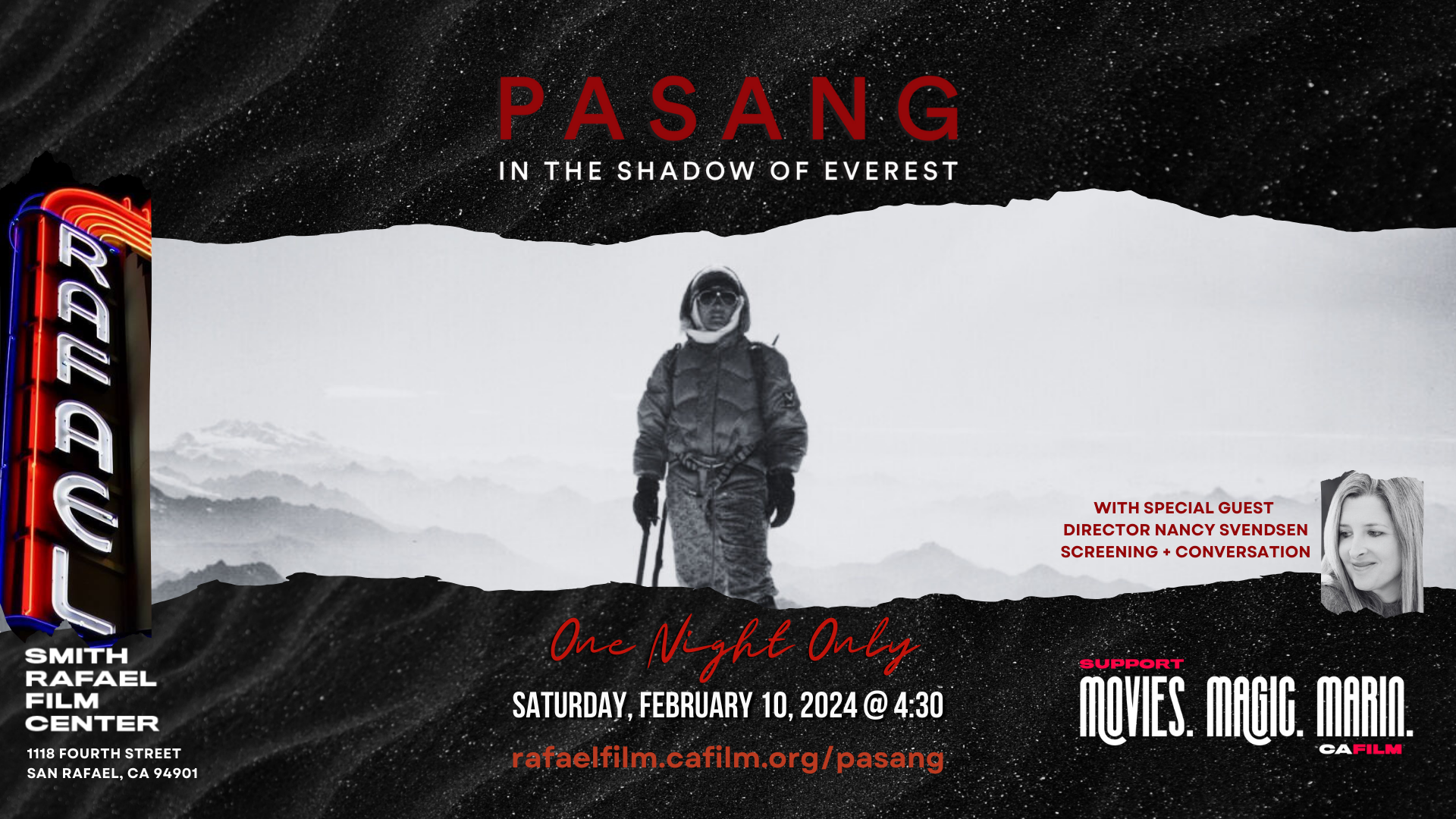 PASANG screens at Smith Rafael Film Center, Feb 10, 2024 at 4:30PM